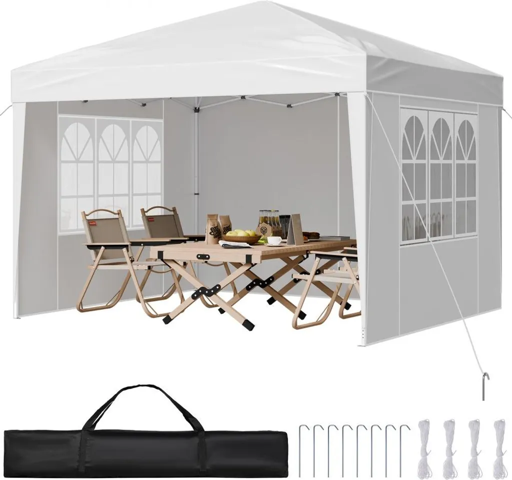 Tente de fête pour manifestations - Pavillon de jardin pliable 2,95m