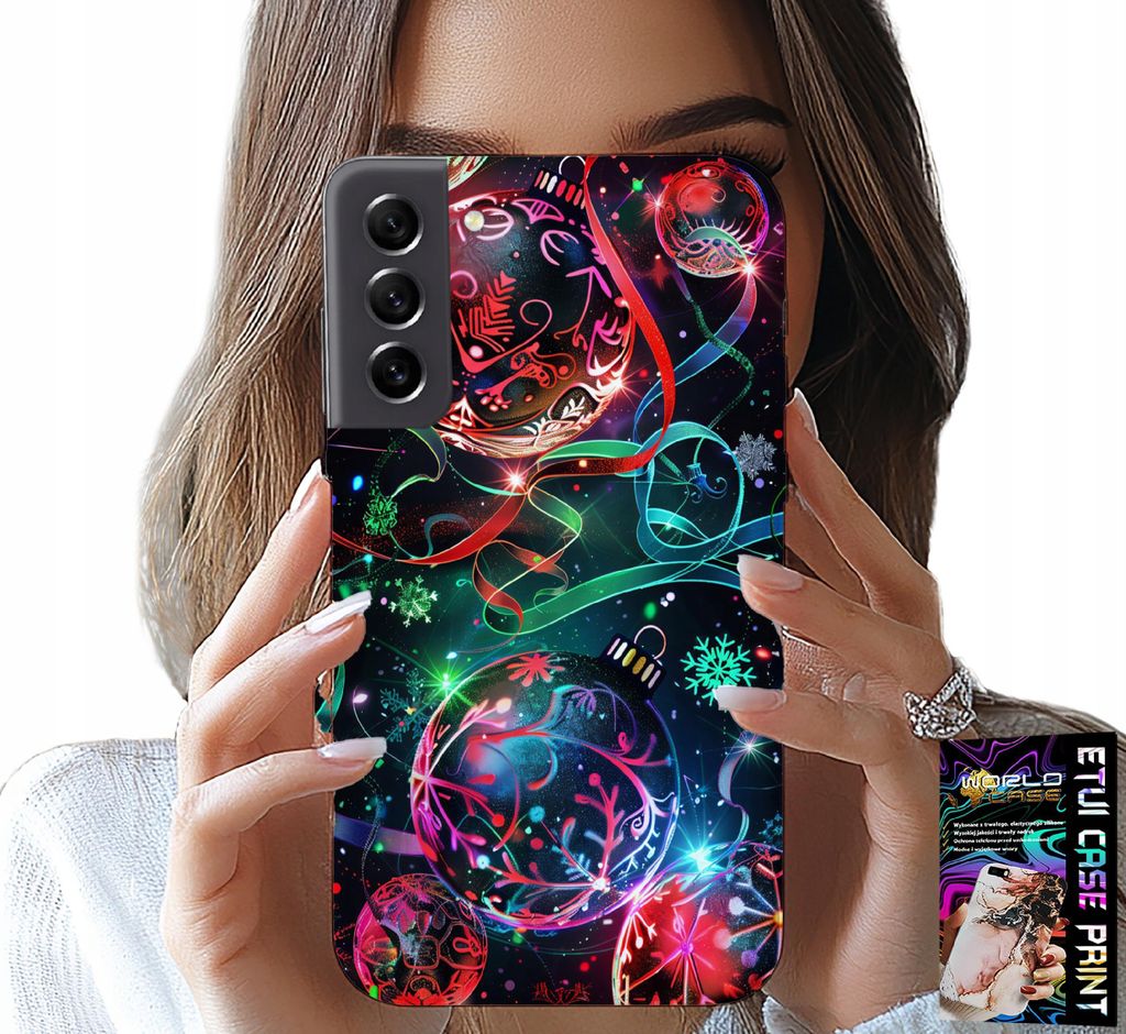 Gehäuse Für Samsung Galaxy S22 - Weihnachtskugeln, Weihnachtsbaum, Gehäuse + Folie