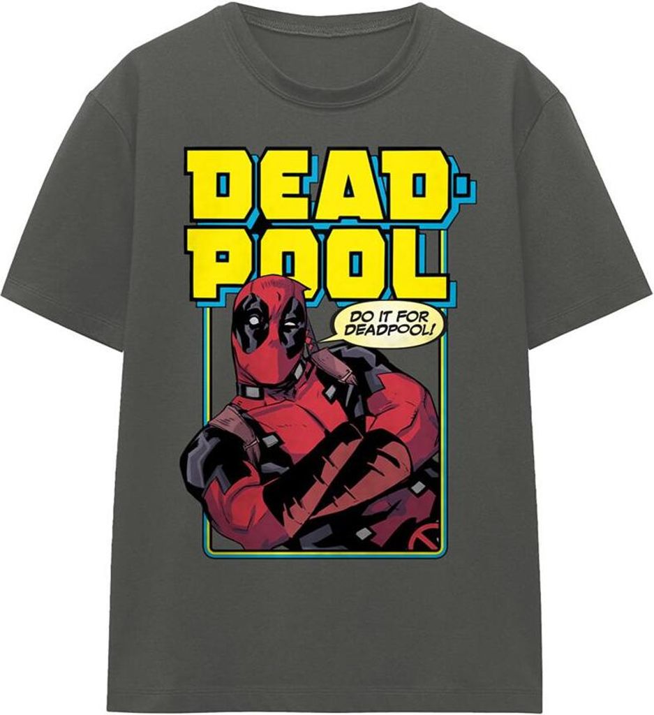 Deadpool - "Do It For Deadpool" T-Shirt für Herren/Damen Uni TV19211 (S) (Hellgrau)