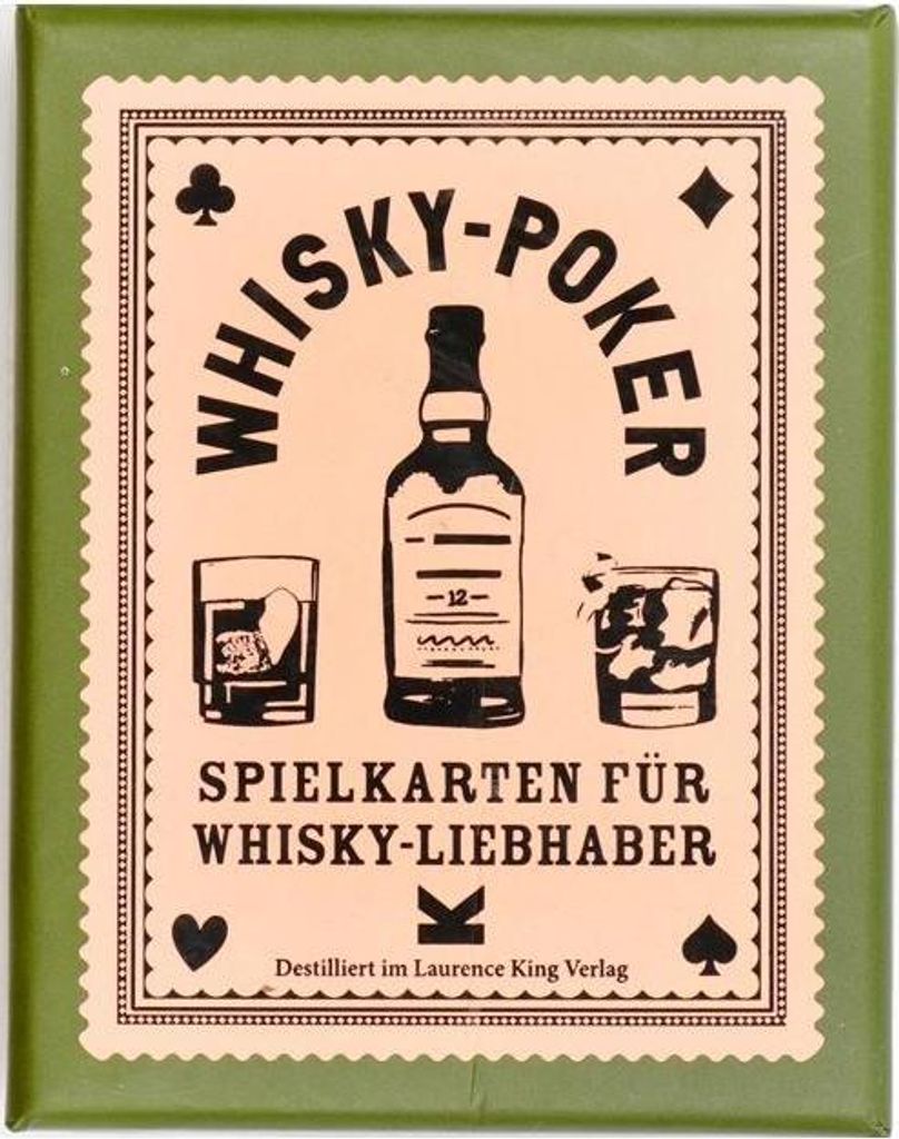 Laurence King Verlag Whisky-Poker Kartenspiel, Pink