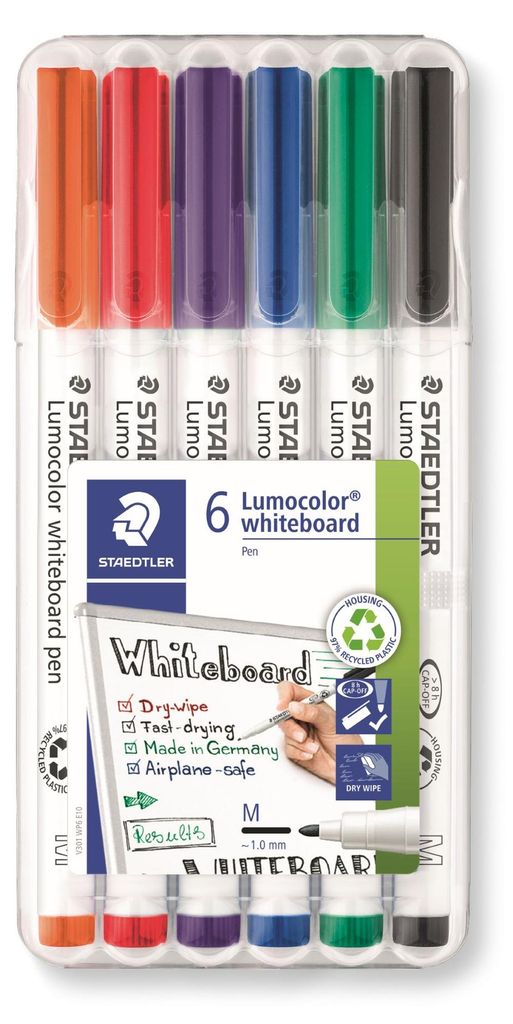 STAEDTLER Pennarello Lumocolor bianco 6St Box Immagine del prodotto 