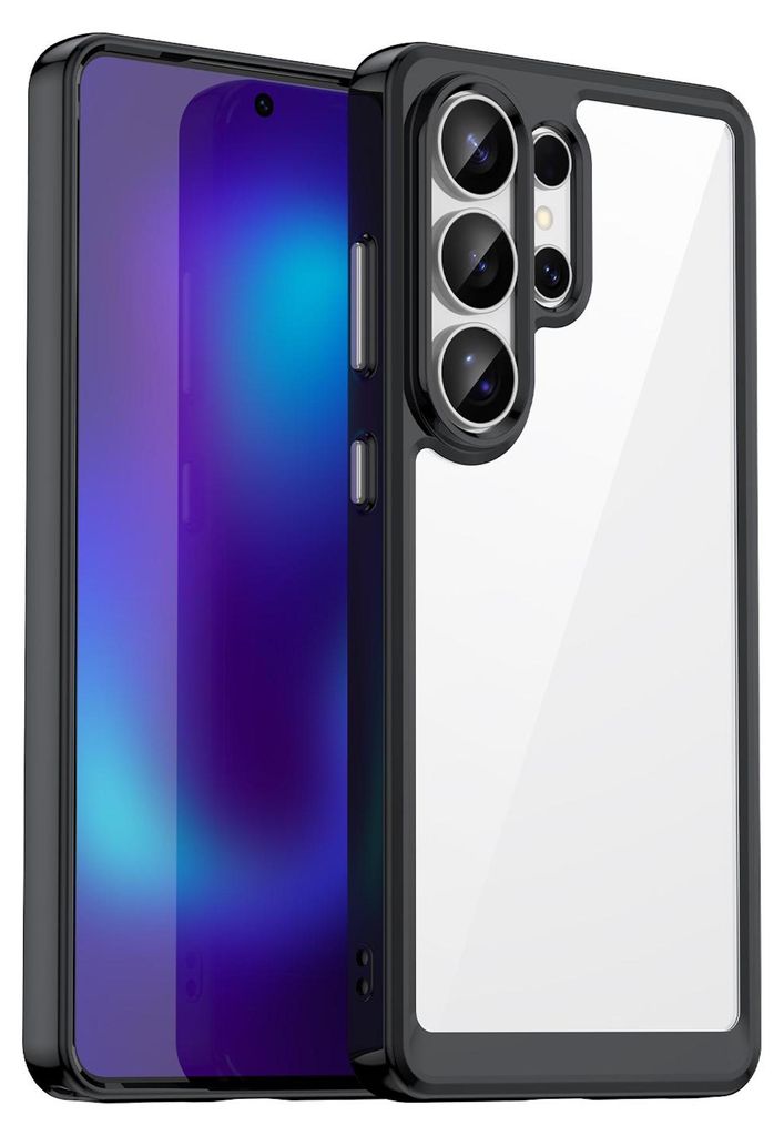 Handyhülle für Samsung Galaxy S26 Ultra 5G Colorful TPU / Acryl Hybrid Schwarz