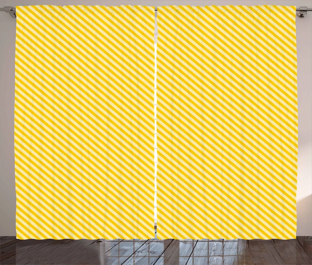 Tende Universali ABAKUHAUS Giallo a Righe 280x245 cm con Ganci