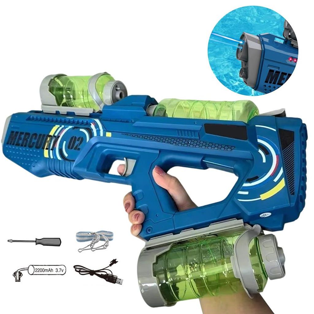 Pistolet à Eau Grande Portée 6 M - Réservoir 1,25 L - 60 Cm - Pour Enfants Et Adultes - été, Plage, Jardin