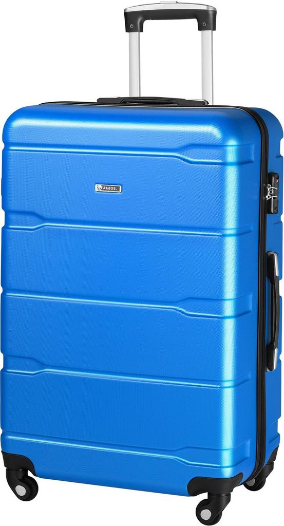 ALEOS. Hartschalen Koffer XXL 50x32x75cm Reisekoffer, Hartschalen Trolley, Blau, leicht, Hartschale, robust, 100% ABS+PC, TSA Schloss, leichtgängi...