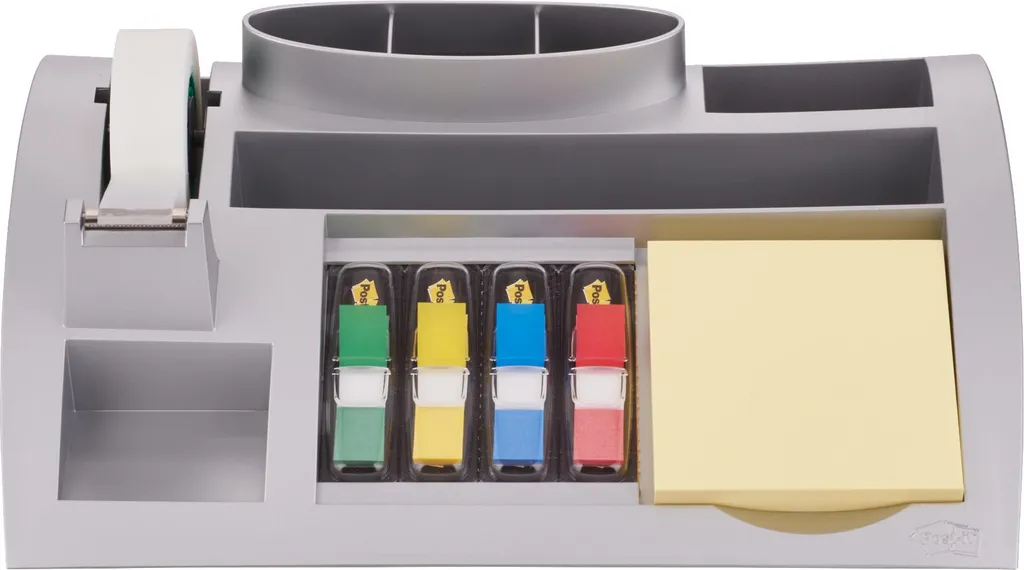 Organiseur de bureau Post-it C50 métallique argent - Rangement Notes - 5