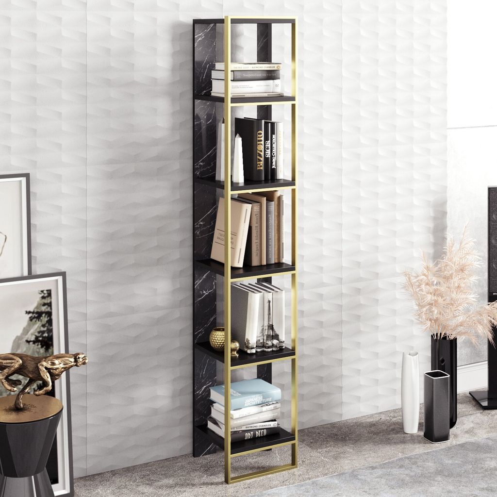 Skye Decor, Polka - Czarny, półki na książki, złoty, 32,2 x Zdjęcie produktu 