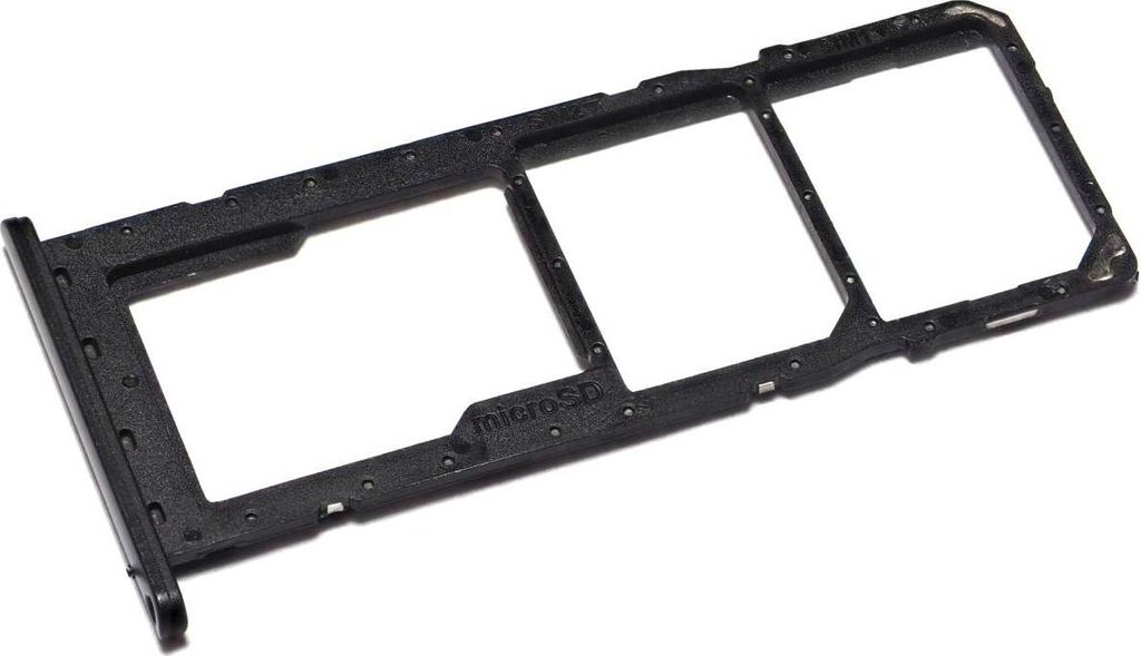 Simkartenhalter passend für Samsung Galaxy A03 (SM-A035G) Dual-SIM + micro-SD Kartenfach, Serviceware, Schwarz