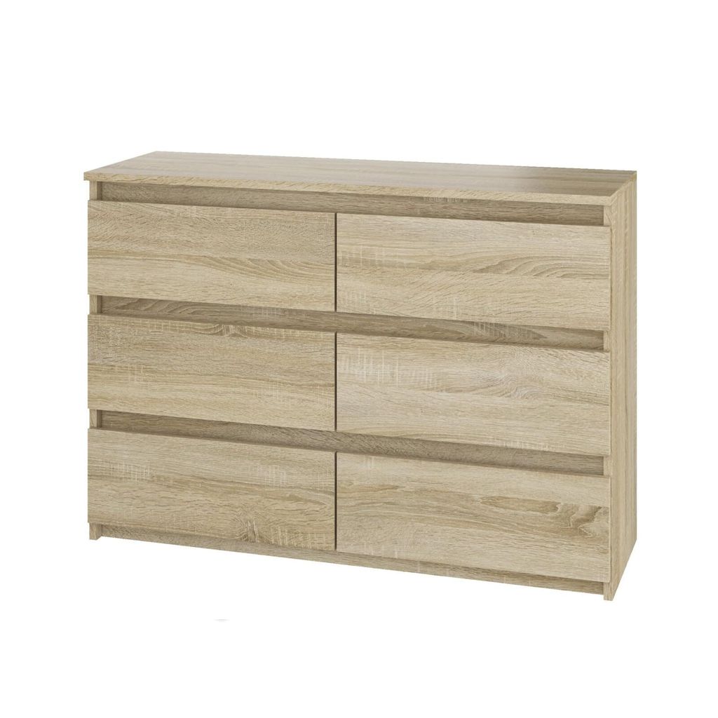 YUMEBLY | Komoda z 6 szufladami 100x33x71cm - duża komoda Zdjęcie produktu 