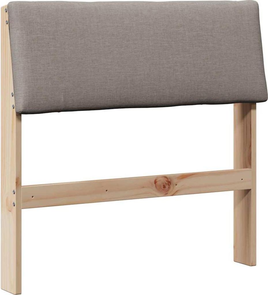 Gepolstertes Kopfteil Taupe 80 cm Massives Kiefernholz