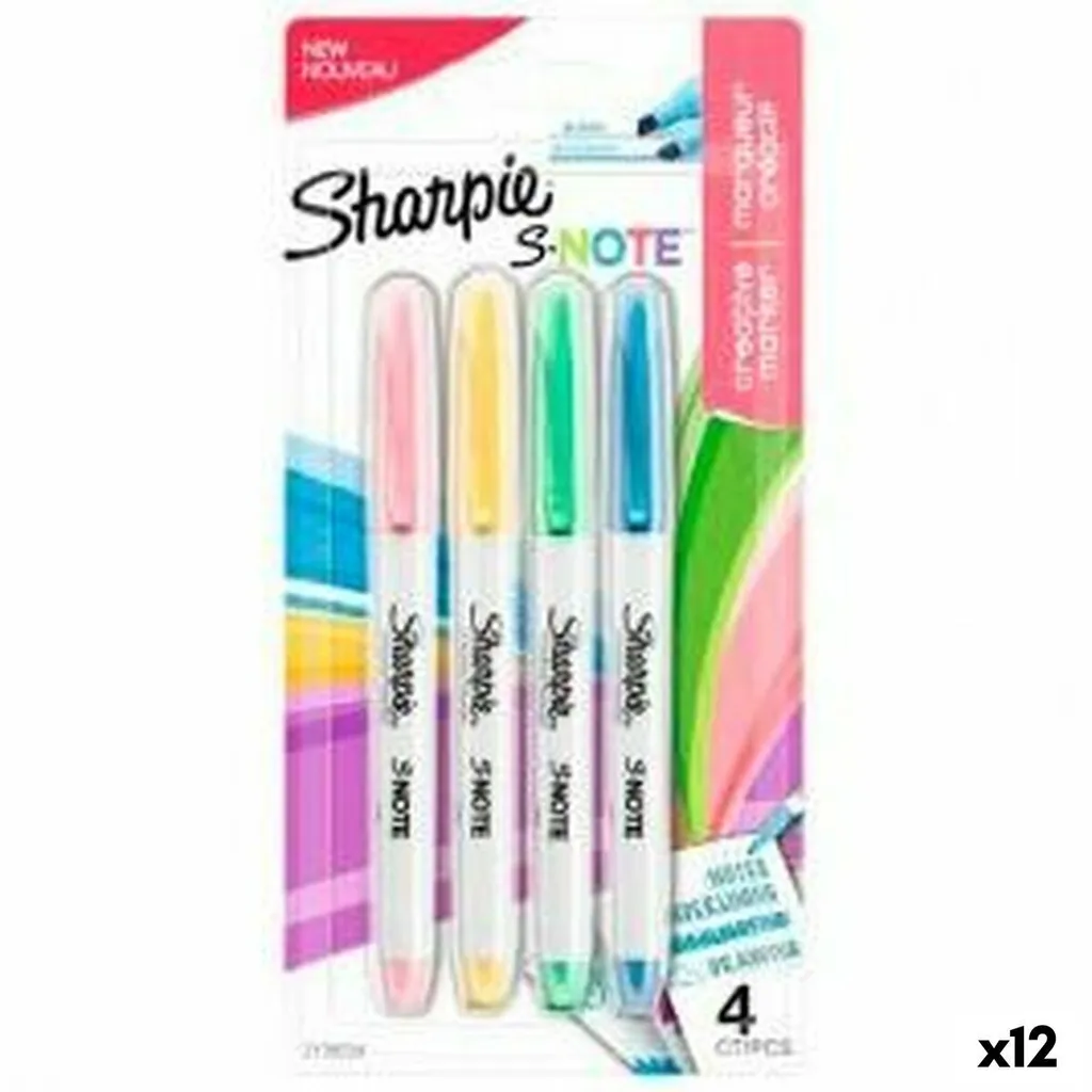 Sharpie S-Note Feutres pour Bullet Journal et Prise de Notes - 12pcs