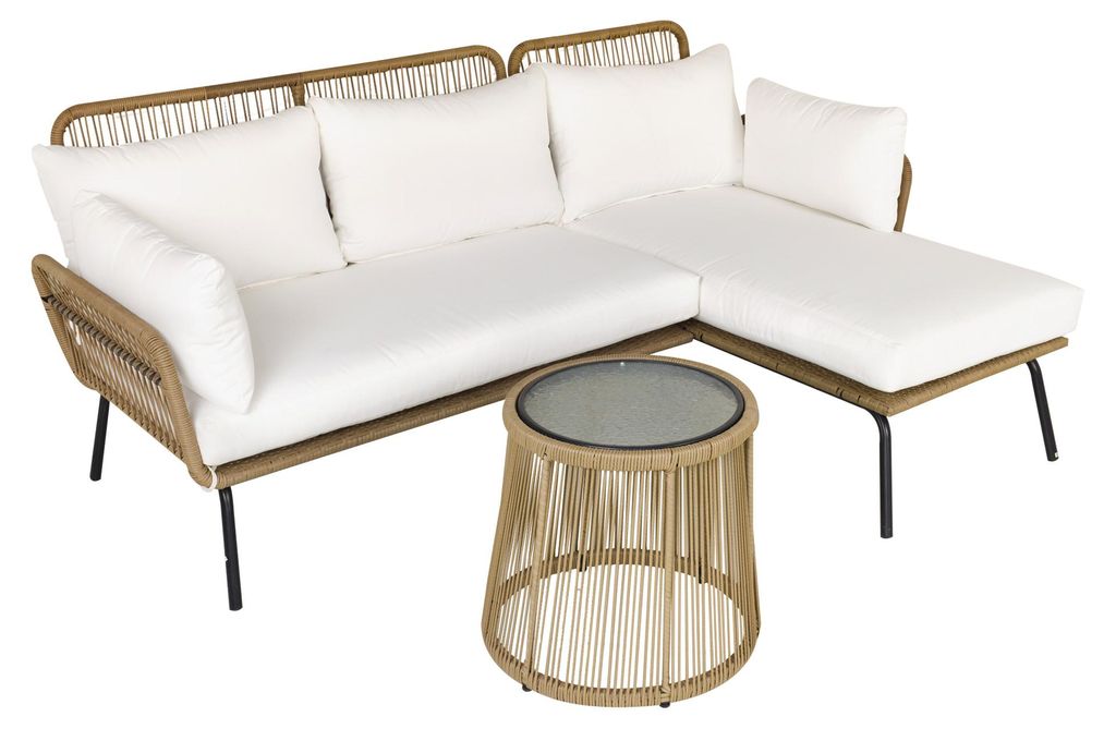 Outsunny 3 tlg. Rattan Gartenmöbel-Set Sitzgruppe mit Produktbild 