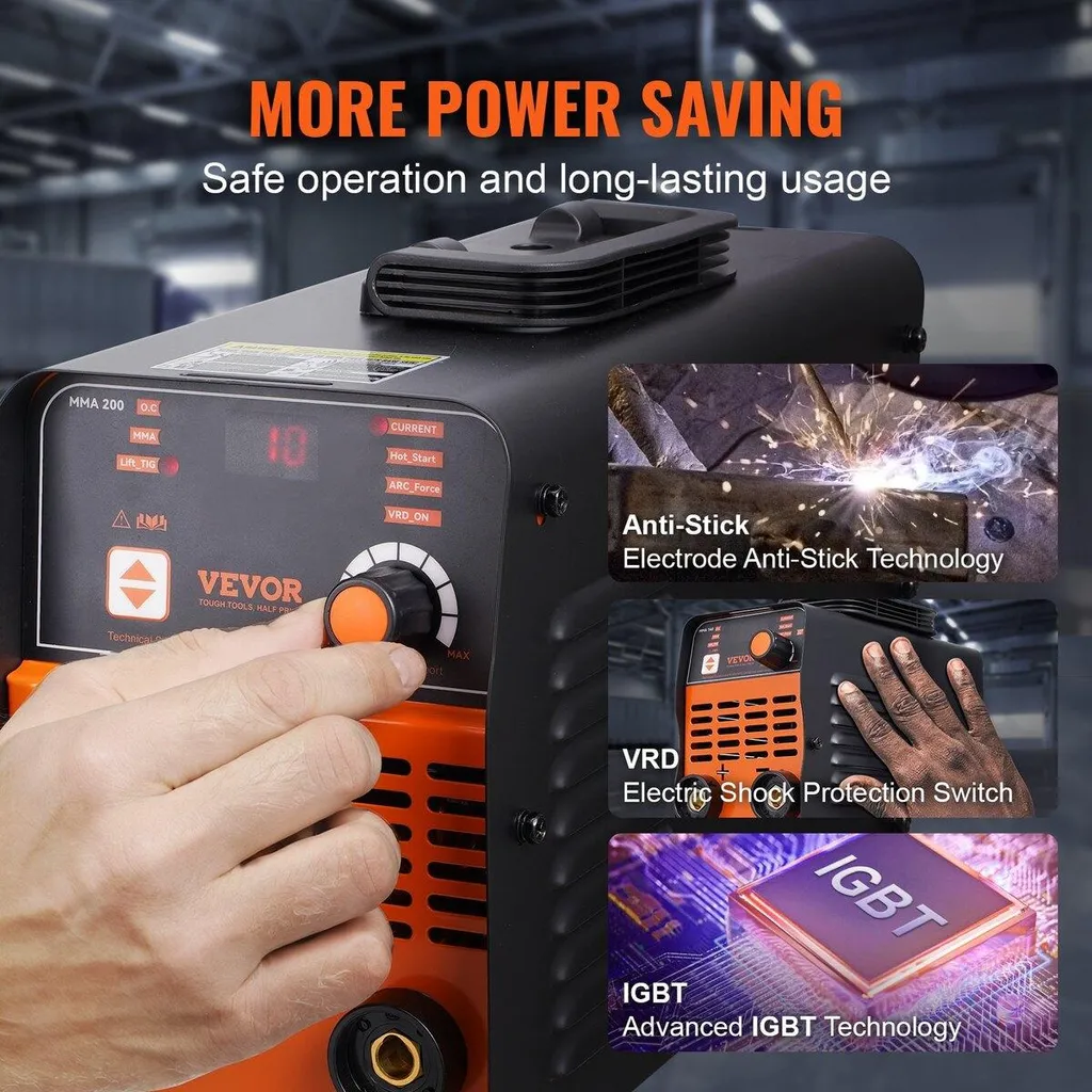 Machine à souder avec Hot Start et TIG Lift 200A - Poste compact 220V - 5