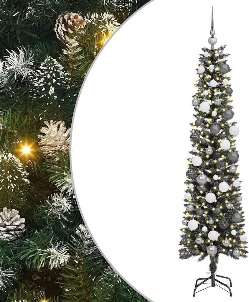 vidaXL Künstlicher Weihnachtsbaum mit 300 LEDs mit Ständer Grün 180 cm