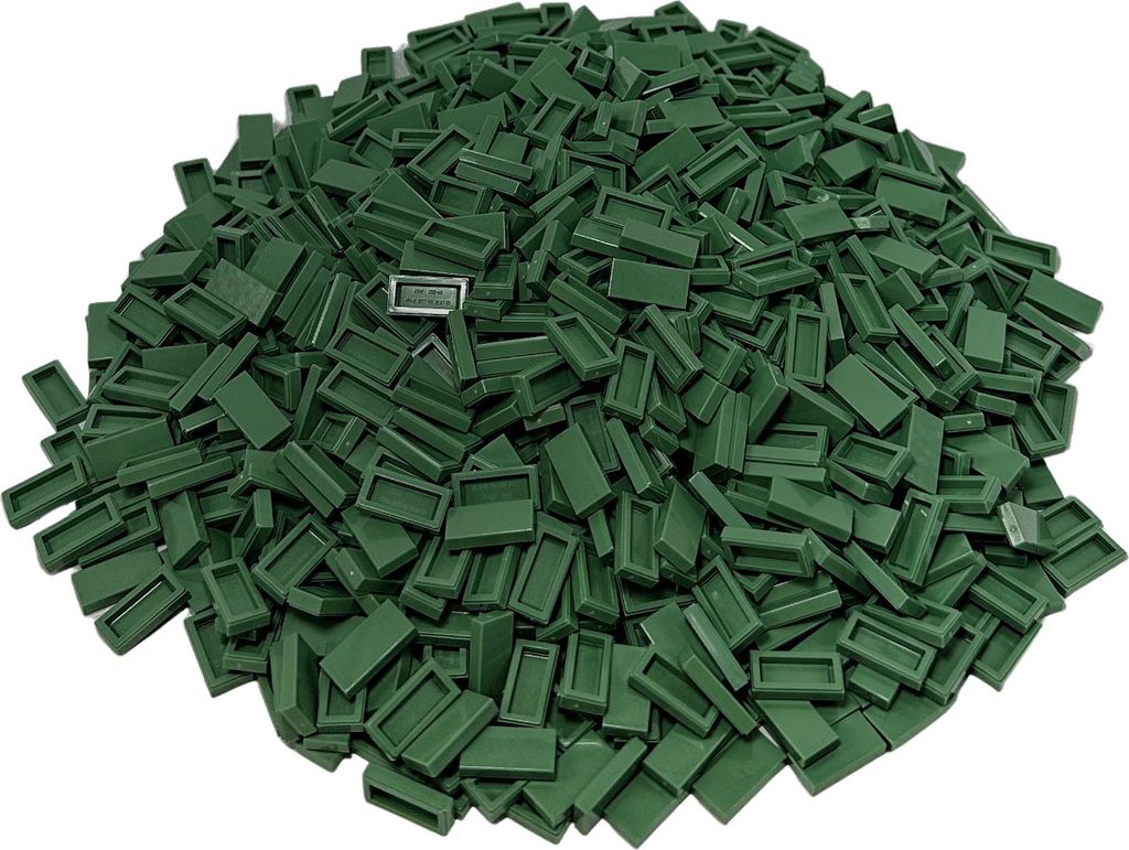 LEGO 1x2 Fliesen Sandgrün - 3069b NEU! Menge 25x