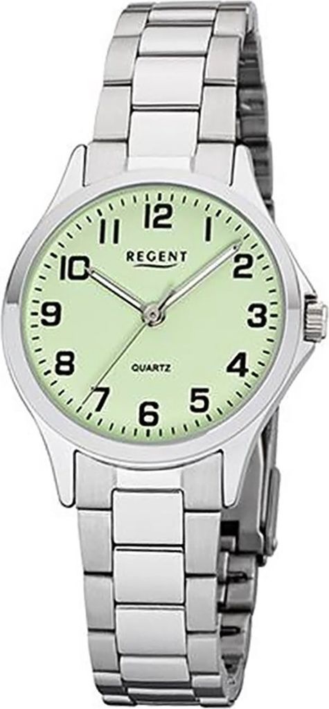 Regent Metall Damen Uhr 2252408 Analog Armbanduhr silber Metallarmband D2UR2252408
