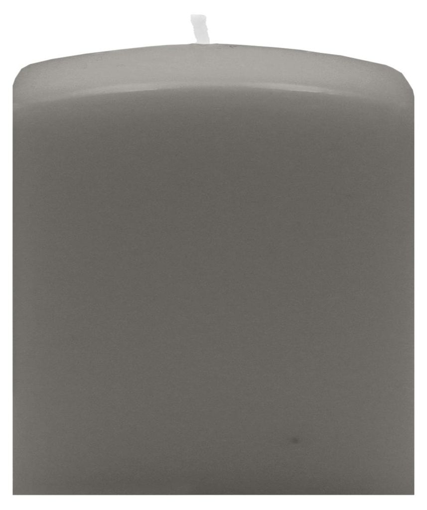 Quader Kerzen Grau 8 x Ø 7/7 cm, 8 Stück