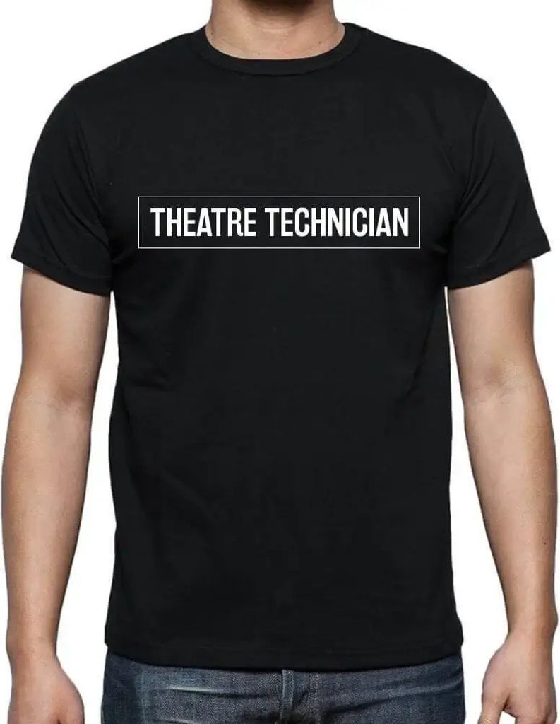 Herren Grafik T-Shirt Beruf des Theatertechnikers – Theatre Technician Occupation – Öko-Verantwortlich Vintage Jahrgang Kurzarm Lustige Druck