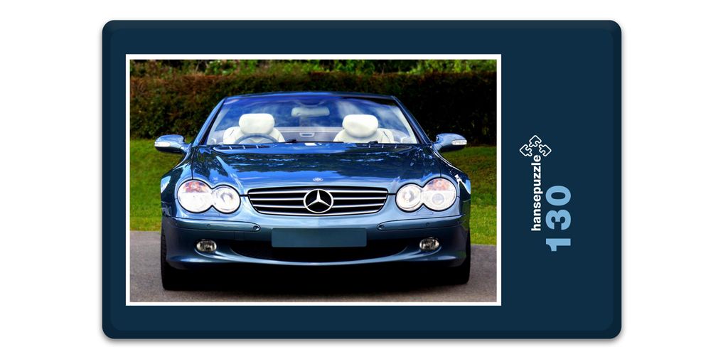 hansepuzzle 17445 - Mercedes-Benz Puzzle, 130 Teile, Fortbewegung, 28,7 x 20,0cm mit hochwertiger Aufbewahrung, Kartonbox & Beutel