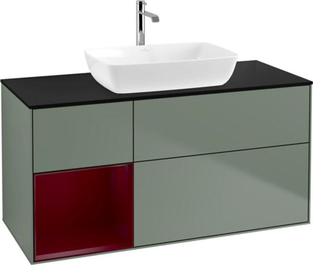 V&B Waschtischunterschrank Finion 120cm, Pl b m, Reg Peo m Lac, Oli. m Lac