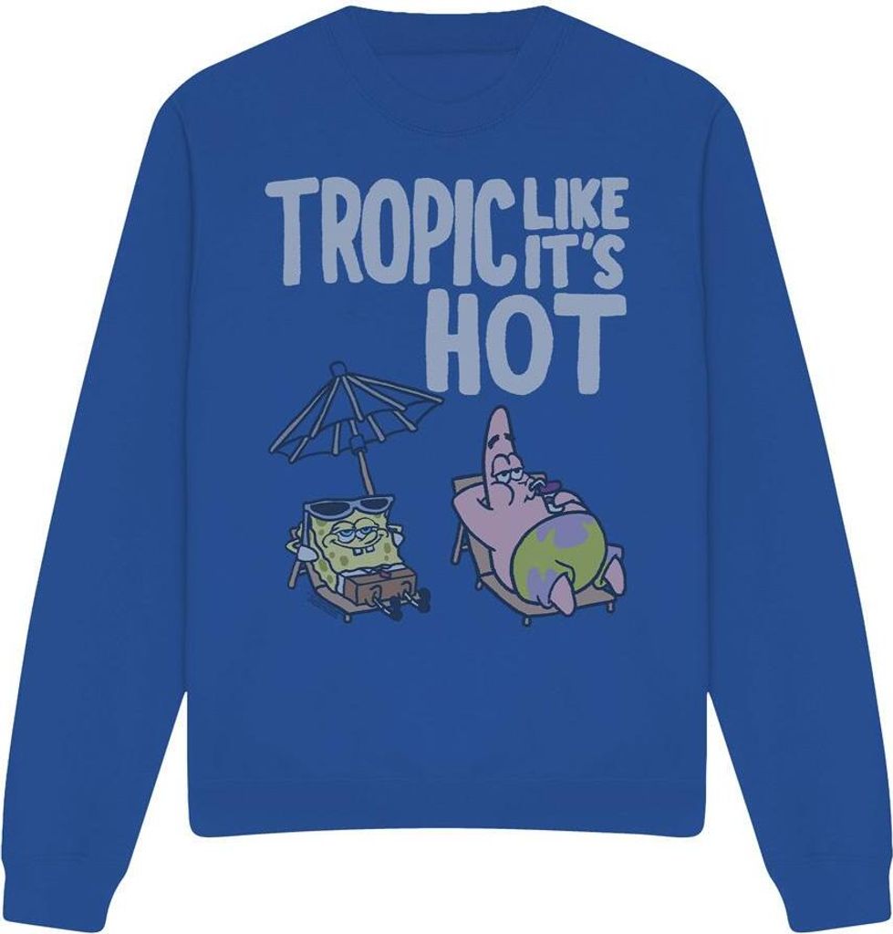 SpongeBob SquarePants - "Tropic Like It's Hot" Sweatshirt für Herren/Damen Uni TV12935 (XXL) (Königsblau)