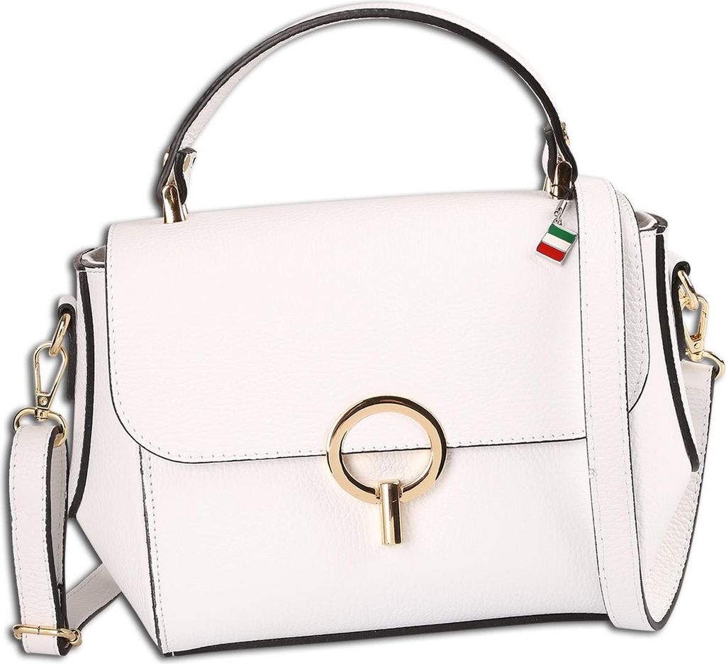 Florence Damen Handtasche Leder Tasche weiß OTF845W1