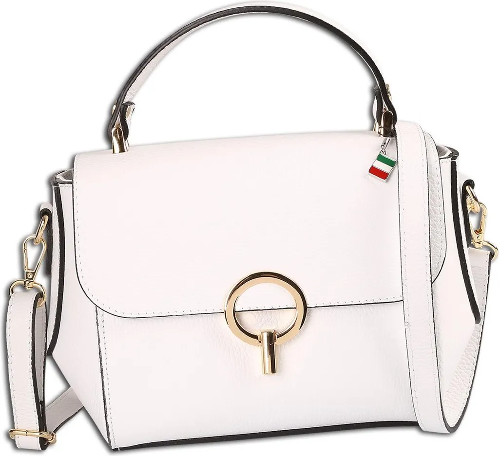 Florence Femme Sac à main en cuir blanc OTF845W1 - Élégance Italienne
