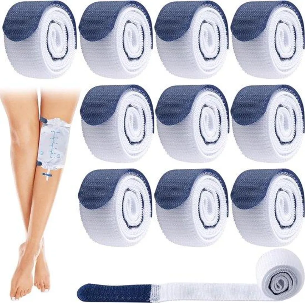 Support pour cathéter de perfusion à domicile, tissu blanc 10 pcs