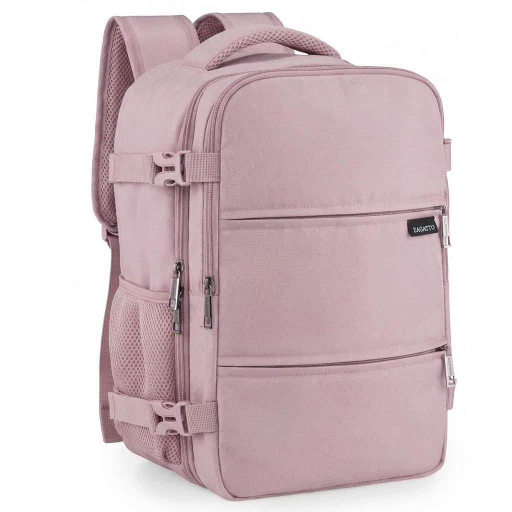 Zagatto Damen reiserucksack Handgepäck 40x30x20 24L WIZZAIR RYANAIR Rosa ZG1123