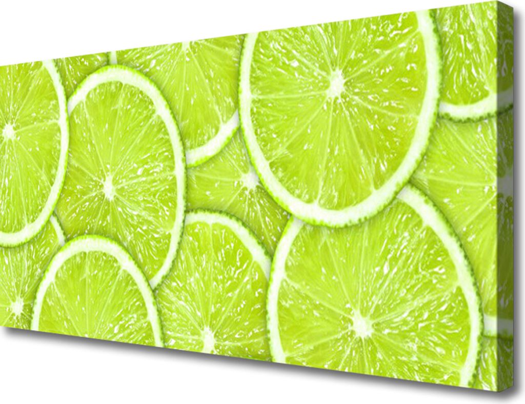 Tulup Leinwand-Bilder 100x50 Wandbild Canvas Kunstdruck Limetten Küche
