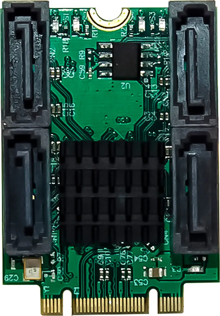 InLine Carte d'interface M.2 vers 4x SATA - Contrôleur RAID HyperDuo