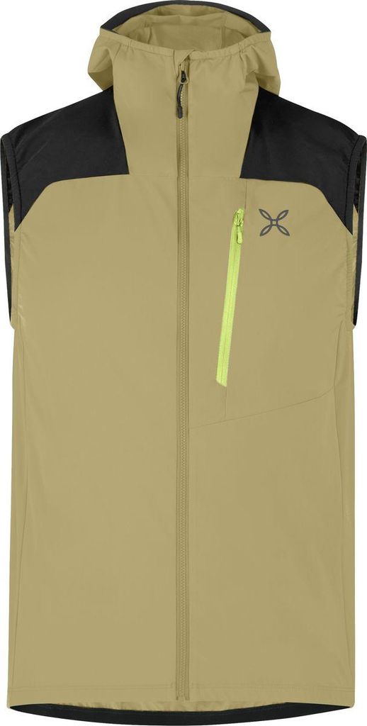 Rise Hooded Vest - Herren Weste mit Kapuze, Montura, Farbe:036202-DESERT BEIGE/SUNNY LIME, Größe:XL