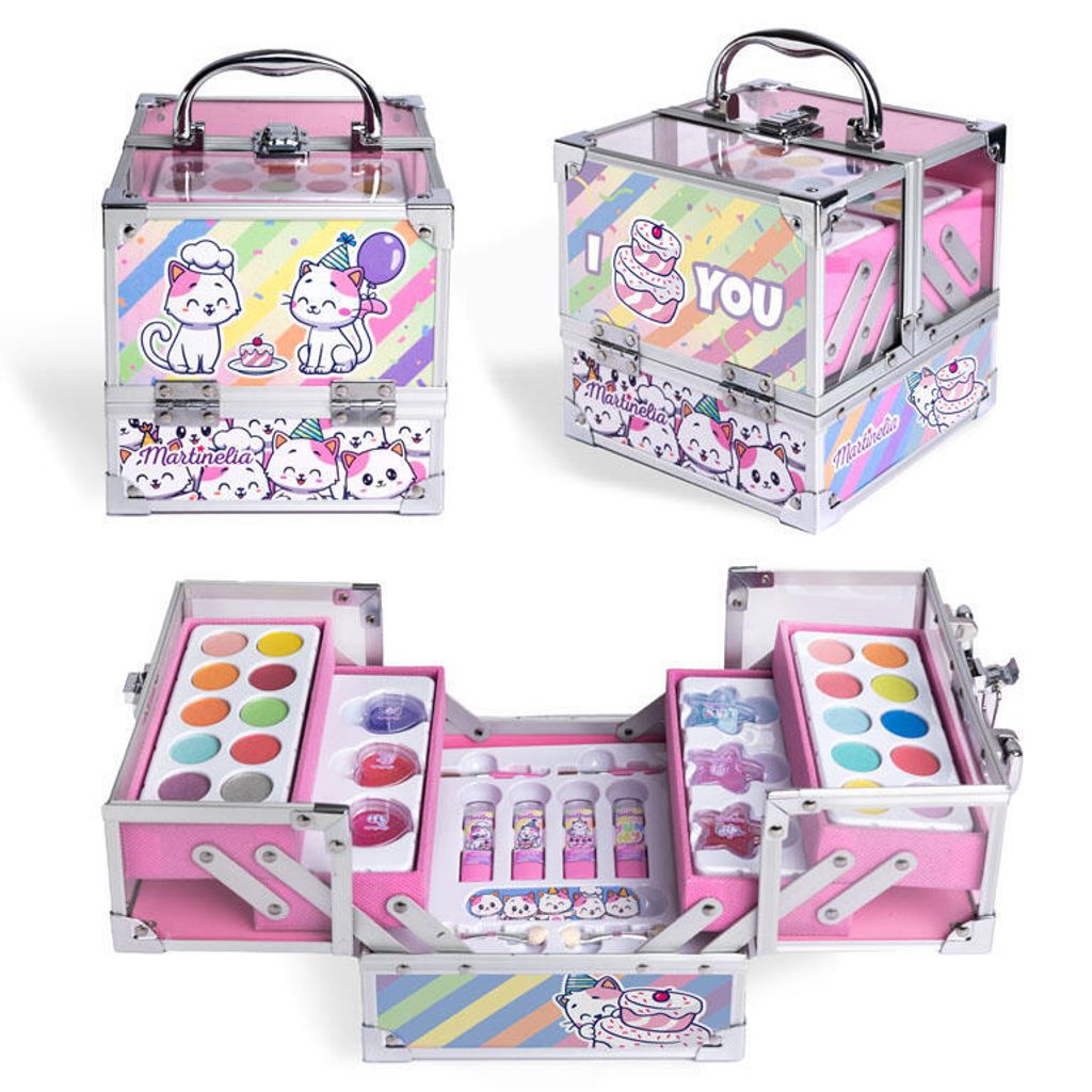 MARTINELIA | Kinderschminke Set Fr Make Up, Einen Kofferraum voller Kosmetika, Lidschatten, Rollenspiele Fr Kinder | Yummy Big