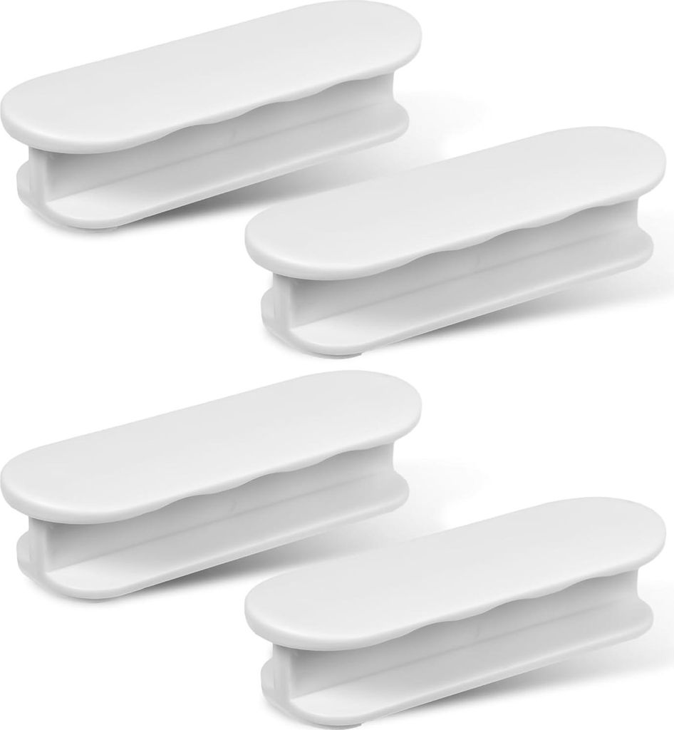 Selbstklebende Türgriffe - Weiß - Set von 4 - Kunststoff