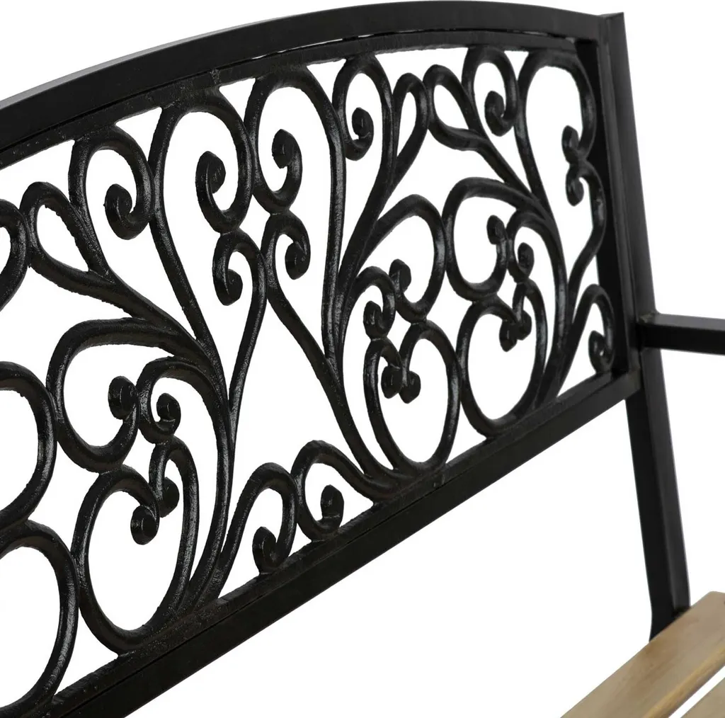 Banc de jardin Ivy avec dossier ergonomique 122 cm - Structure renforcée - 7