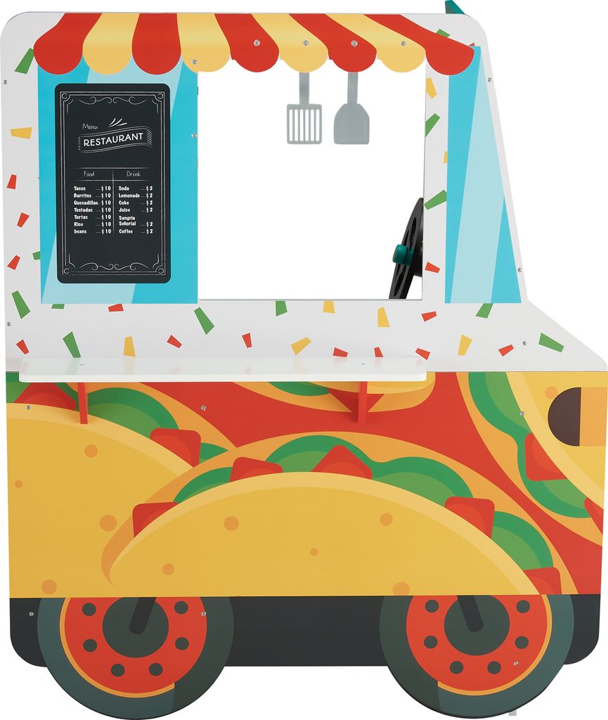 Teamson Kids Taco-Truck Spielset Kreatives Rollenspiel für kleine Helfer Imbisswagen für Kinder