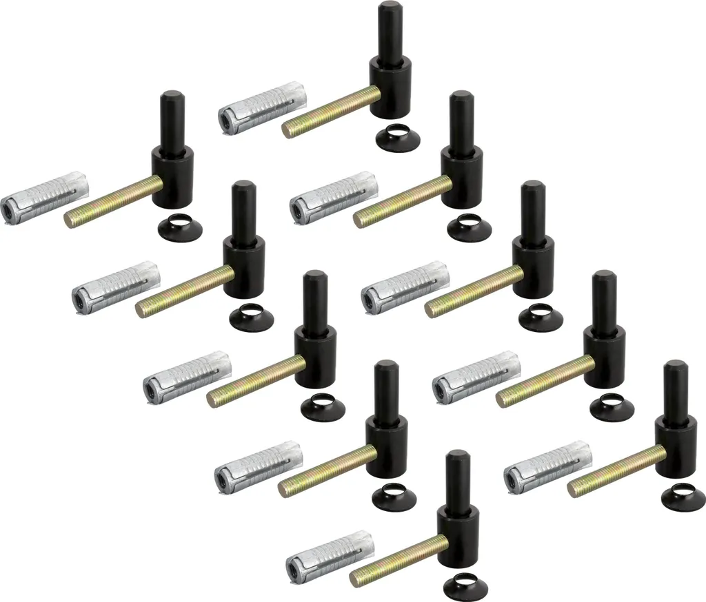 Gond à visser Alberts 864453 Ø16 mm noir pour volet et portail, x10