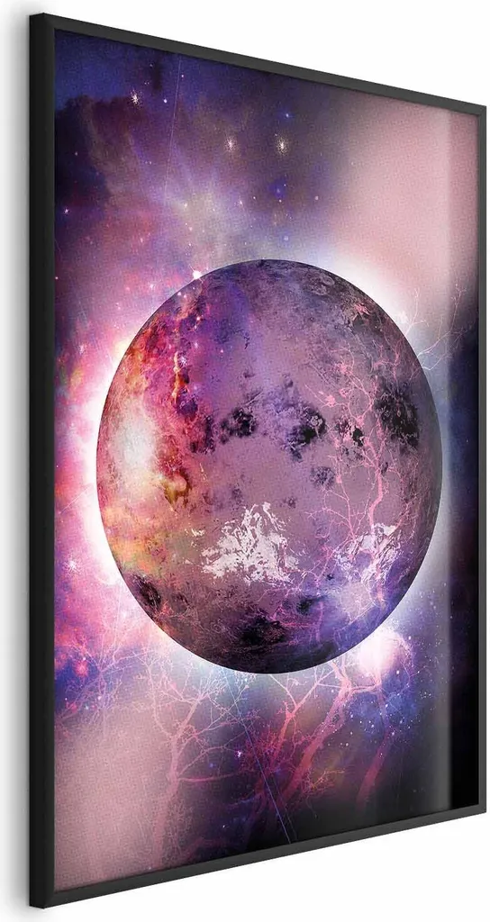 Poster planetario sconosciuto 40x60 cm con cornice nera senza margine