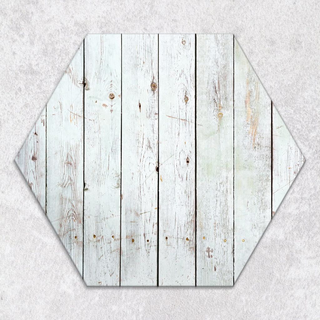 Glas-Herdabdeckplatten Glaskeramikkochfeld-Abdeckung Spritzschutz Glas hexagon 40 cm Weißes Holzbrett