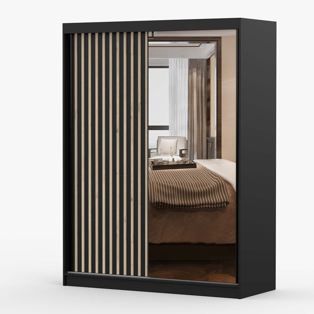 Schwebetürenschrank Kleiderschrank Schrank 150cm Produktbild 2