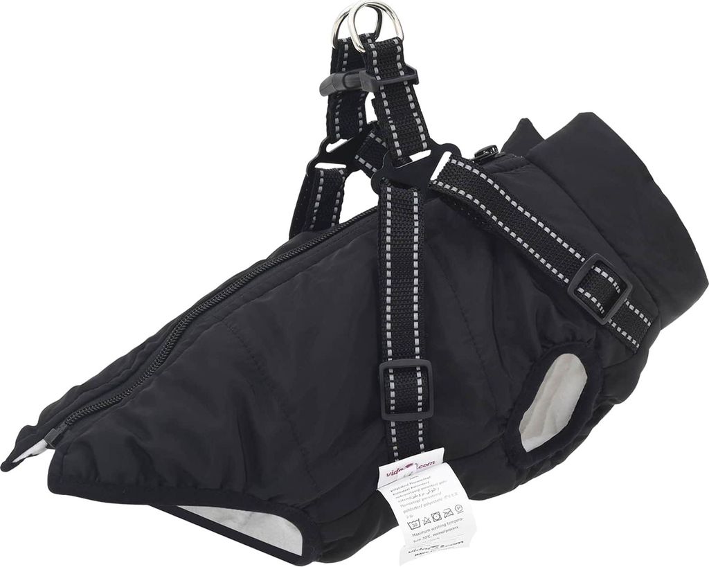 "2026 Aktion"Hundemantel mit Geschirr Schwarz S Fleece und Polyester GermanyMöbel 36922 - Gartenschläuche