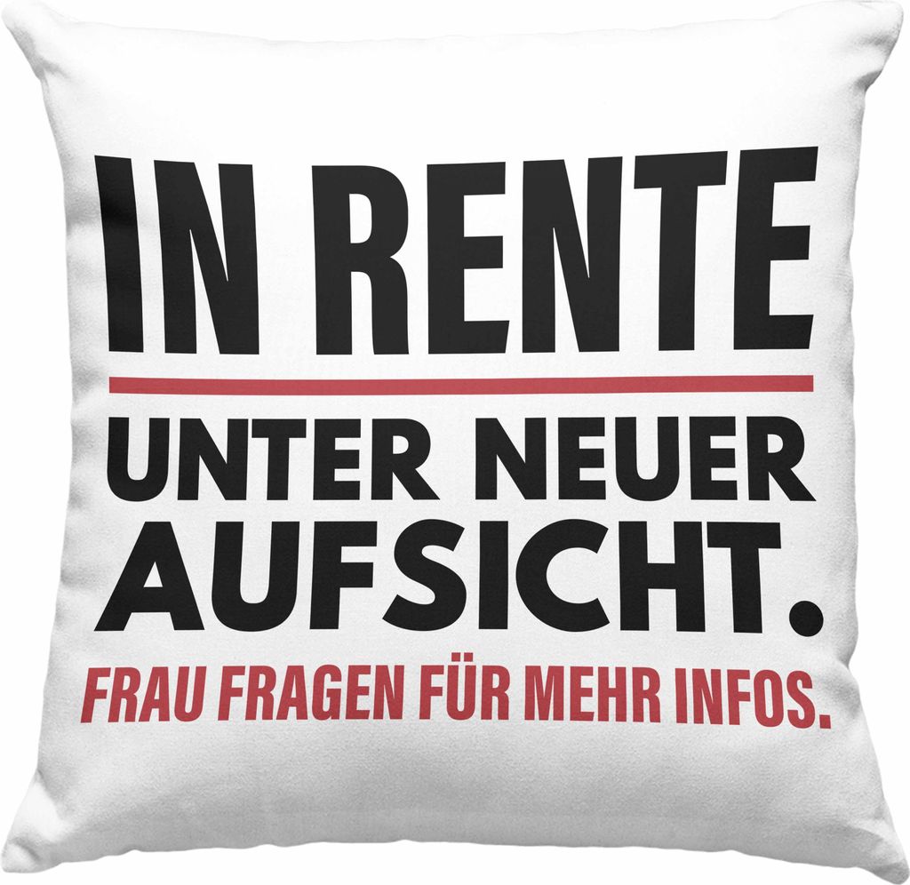 Trendation - Renter Deko-Kissen mit Füllung 40x40 Ruhestand Geschenk Rente Mann Lustig Renteneintritt Abschiedsgeschenk Sprüche Pension (Grün)