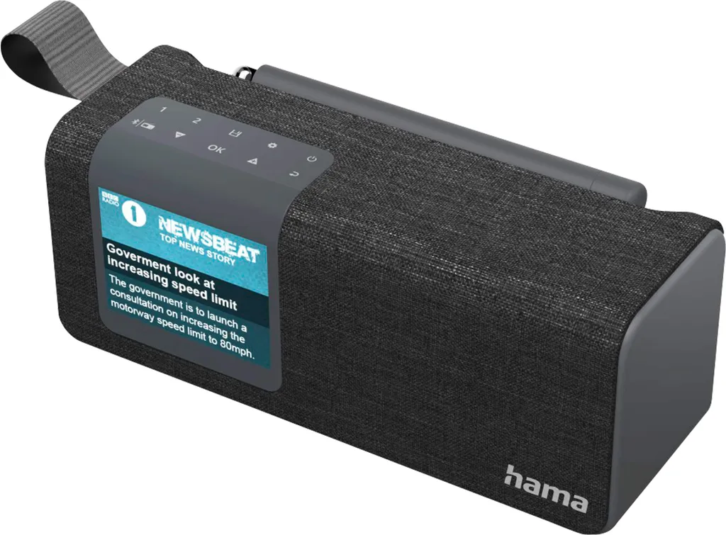 Radio numérique DAB+ sans grésillement Hama DR200BT Bluetooth rechargeable