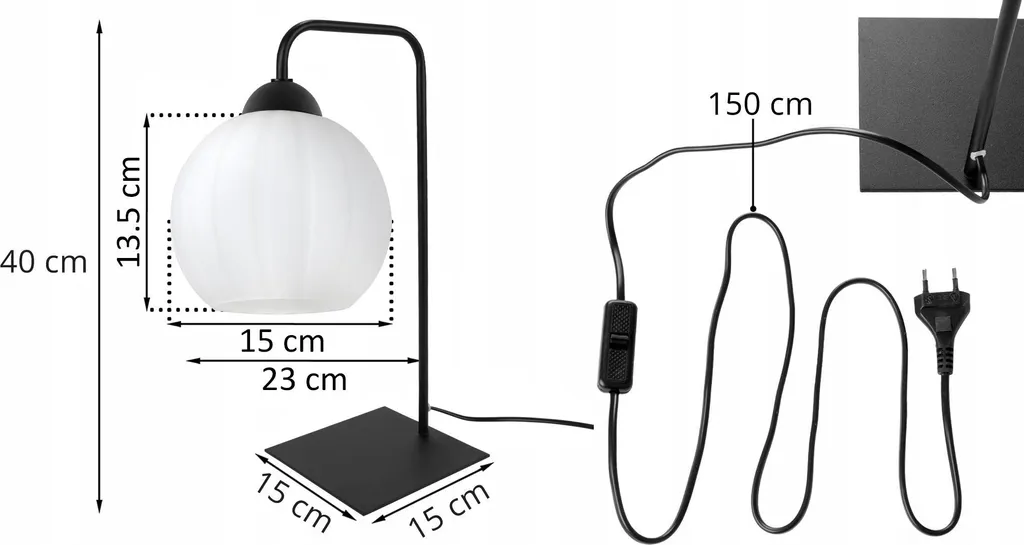 Lampada Costa Nera 1 Luce Vetro Sferico E27 - Illuminazione Soggiorno - 5
