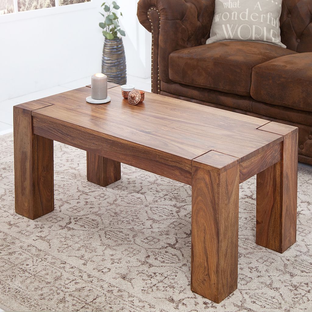 riess-ambiente Table basse en bois massif MAKASSAR 100cm Image du produit 