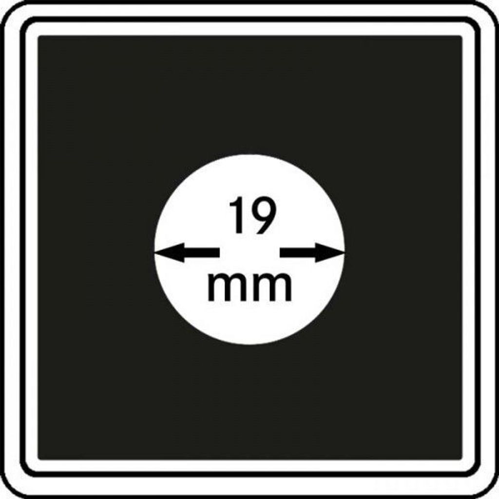 Lindner 2240019 Münzkapseln CARRÉE 19 mm, 4er Pack Produktbild 