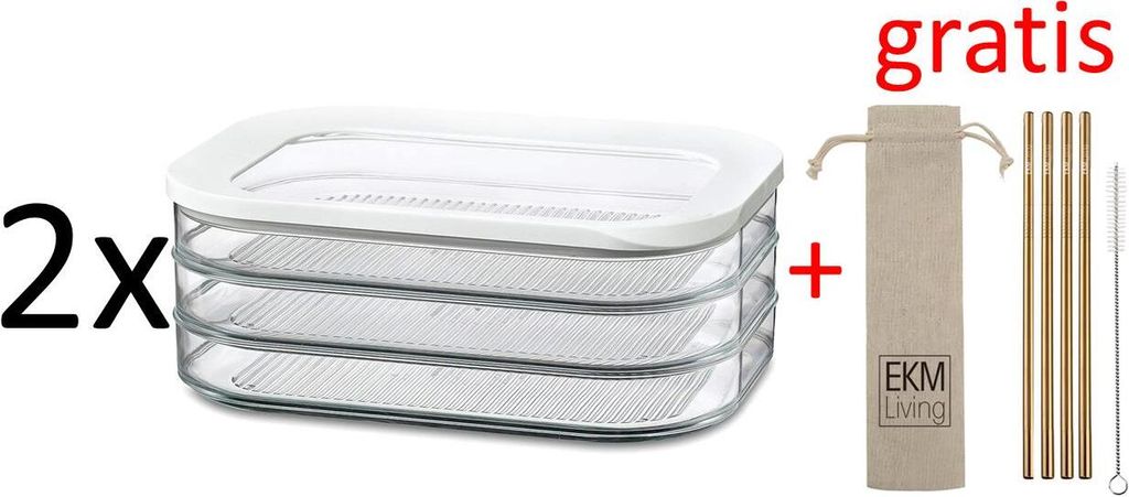 Rosti Mepal 2er Set Kühlschrankdose Modula Aufschnitt 3 x Produktbild 