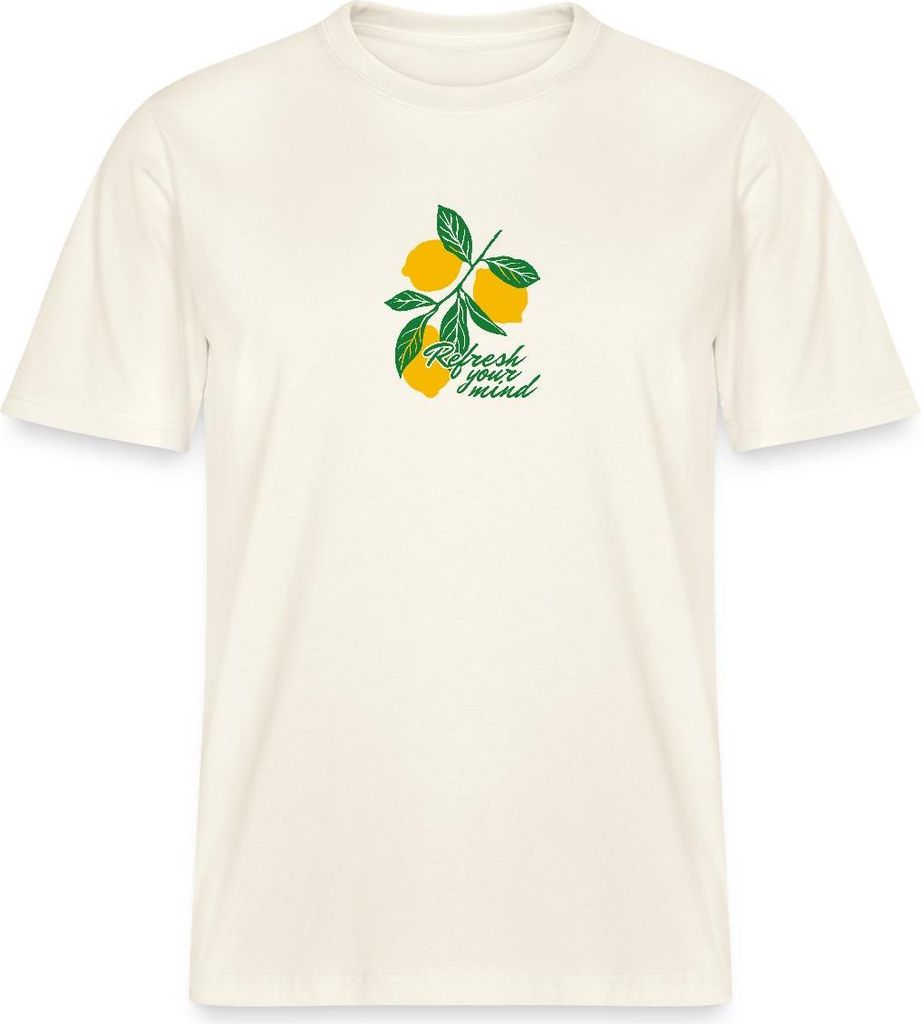Spreadshirt Exotic Fruits Lemons Summer Refreshment Relaxed Fit Uni T-Shirt, 3XL, Naturweiß