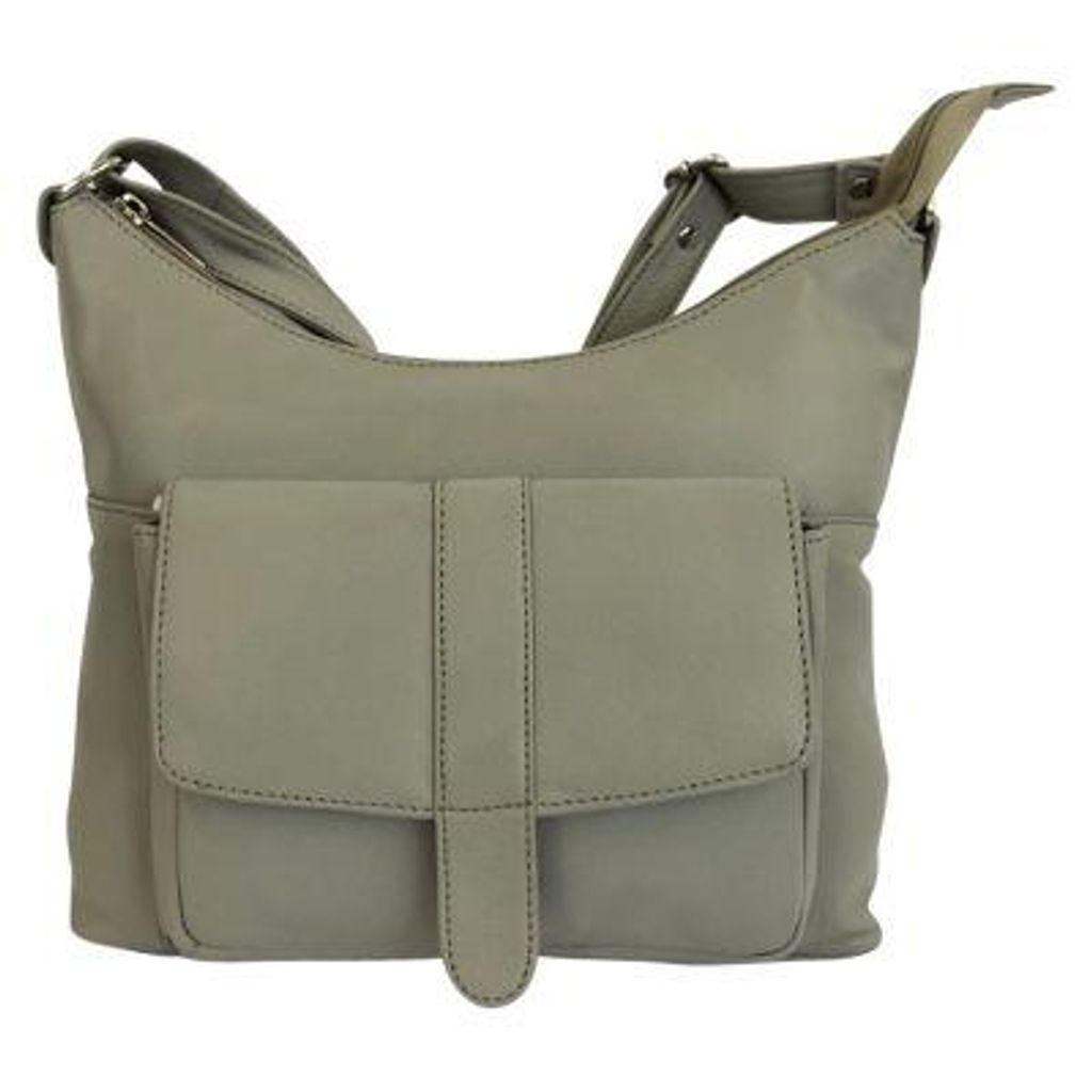 C6030 Cinino Umhängetasche Ledertasche Licht Grau