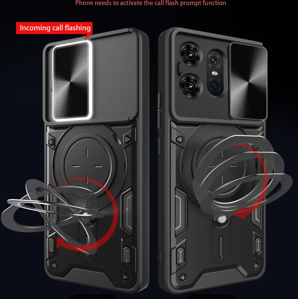 Cover Armor Motorola Edge 50 Pro Viola - Supporto Magnetico e Protezione Totale - 6